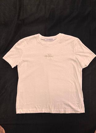 Футболка calvin klein jeans біла оригінал m 100% бавовна