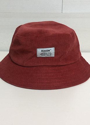 Хлопковая вельветовая панама reason clothing new york кирпичного цвета