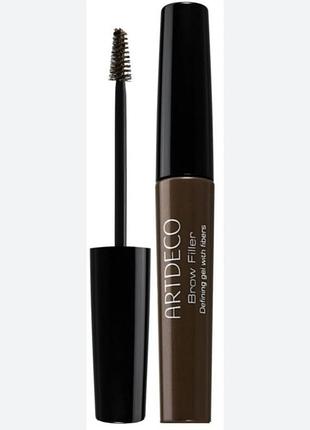Моделювальний гель-філер для брів artdeco brow filler (defining gel with fibers) у відтінку №3 brown.