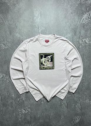 Vintage винтажный лонгслив supreme best in the world суприм big logo y2k size m размер м