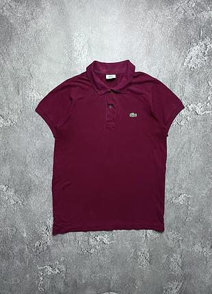Vintage винтажная футболка поло lacoste лакоста big logo old money олд мани size l размер л