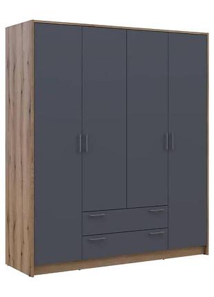 Шкаф для одежды doros ронди дуб артизан/графит 4дсп 160х52х195 drs-011659 (80737824)