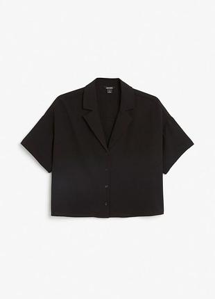 Легкая летняя рубашка monki, блуза с коротким рукавом