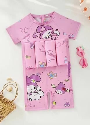 Дитячий жилет поплавець купальник з принтом my melody з вбудованими пінопластовими вставками для плавучості на дівчинку 1,5-2 роки