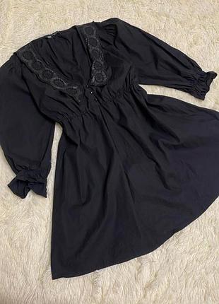 Сукня плаття міні вінтажне з комірцем zara платье мини