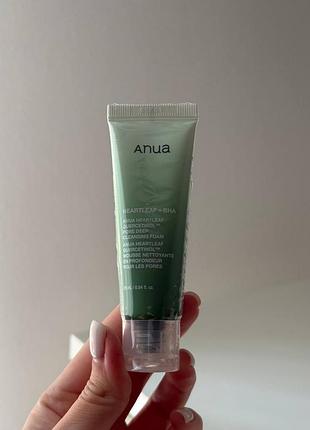 Пінка для вмивання обличчя anua heartleaf quercetinol pore deep cleansing foam