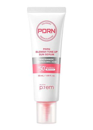 Сонцезахисна сироватка для обличчя make p:rem pdrn blemish tone up sun serum із spf 50+