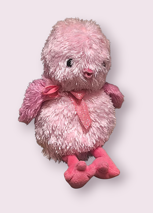 М’яка іграшка рожеве курчатко ty chenille, 15 см
