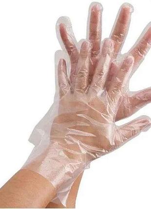 Перчатки полиэтиленовые 100шт на планшете тм gloves