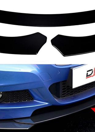 Універсальна передня lip накладка dpt v-4 (abs, чорний глянець)