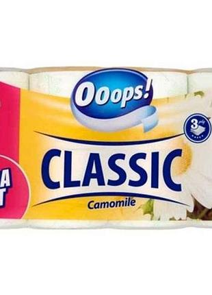 Туалетний папір 8шт 3шар classic camomilla 140 від тм ooops!
