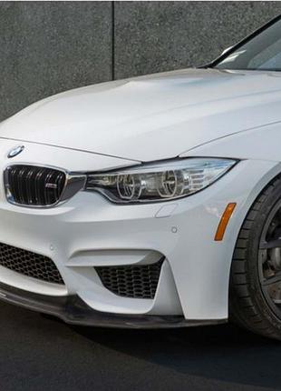 Передня lip накладка dpt v-4 (для m4, чорний глянець) для bmw 4 серія f32/f33/f36 2012-2020 рр