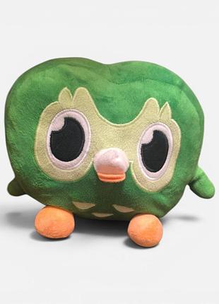 Мягкая игрушка duolingo (зеленая сова duo), 17 см