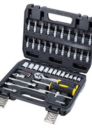 Набор насадок торцевых и бит 1/4" 46шт crv mid sigma (6003511)