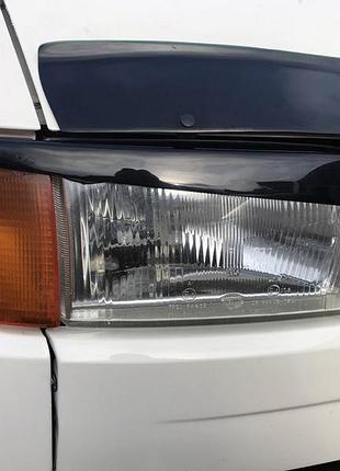 Реснички на фары прямой капот (2 шт) черный матовый для volkswagen t4 transporter 1990-2003 гг