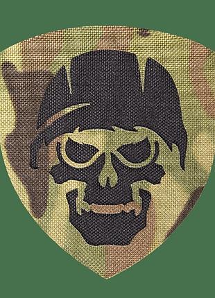 Шеврон camotec череп в касці (7*8) multicam (9034)