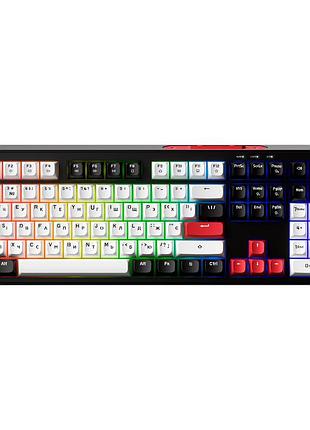 Клавіатура ігрова gamepro stinger gk650 мембранна 110 клавіш usb rainbow led black