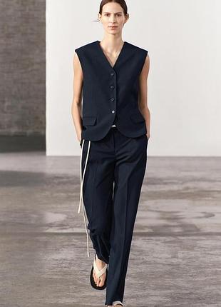 Костюм zara l, xl  жилет і брюки палацо