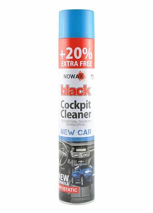 Поліроль для панелі приладів nowax cockpit cleaner spray нова машина, 750мл