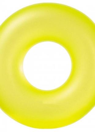 Intex 59262-yellow (диаметр 91см) надувной круг неоновый. желтый