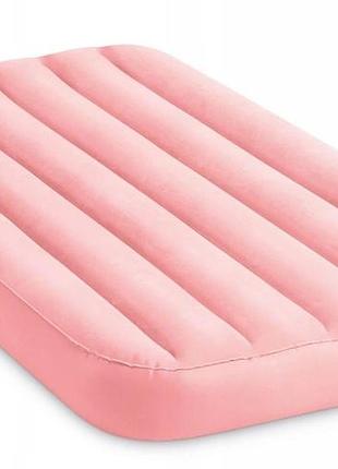Intex 66803-pink (157 x 88 x 18см) надувной матрас. оранжевый