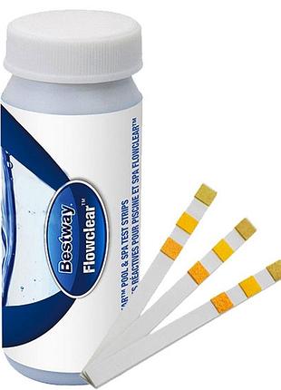 Bestway 58142 - тестовые полоски: ph, cl и жесткость. 50шт.