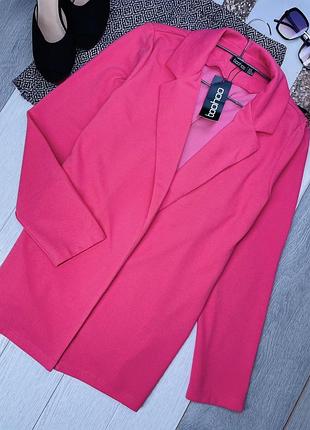 Новий літній піджак boohoo xl прямий піджак рожевий жіночий піджак