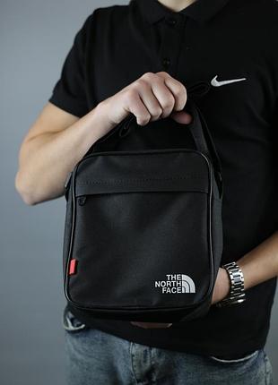 Сумка черная the north face, мессенджер мужской, борсетка тн 5