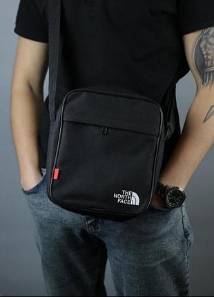 Сумка черная the north face, мессенджер мужской, борсетка тн 6
