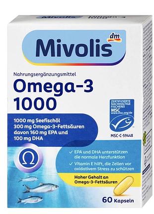 Омега-3 1000 мг капсули mivolis, 60 шт🇩🇪