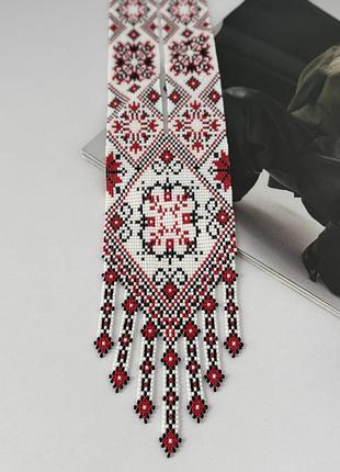 Гердан з чеського бісеру з орнаментом hand made