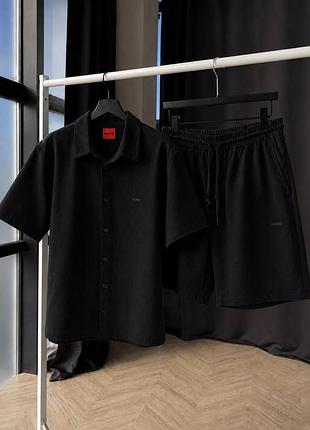 Чоловічий костюм із льону hugo boss вишивка™️