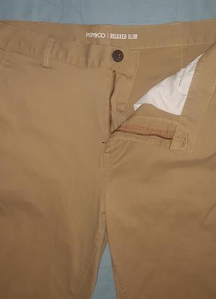Джинси чіноси чоловічі pep&co relaxed slim w34/l 34 бежевого кольору