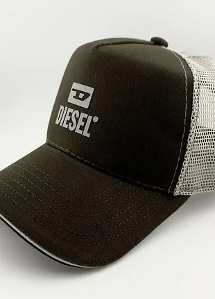 Бейсболка тракер diesel с сеткой, масло, коттон, ручная работа (украина), s, m, l/xl