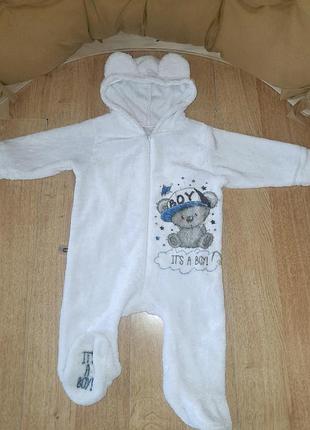 Классирующий мягкий тепленький комбинезон edoll baby p.3-6 месяцев (р.68)
