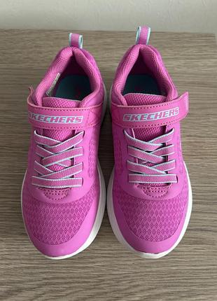 Яскраві рожеві кросівки skechers для дівчинки 32 розмір