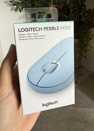 Нова бездротова миша logitech pebble m350 (блакитна)