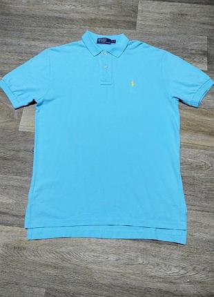 Чоловіча футболка поло polo ralph lauren, розмір l, 100% бавовна.