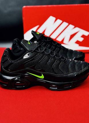 Кросівки nike air max tn чорні з неоновими вставками | жіночі та чоловічі | розміри 36–45