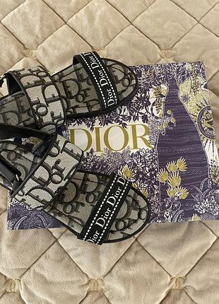 Дитячі текстильні сандалі босоніжки christian dior oblique брендові