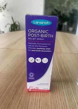 Заспокійливий заживляючий післяпологовий спрей новий lansinoh organic post-birth
