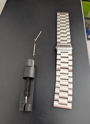 Металевий браслет ремінець під garmin 22mm