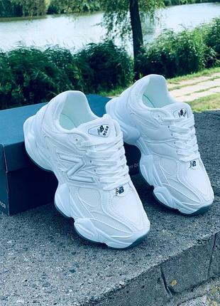 Жіночі кросівки new balance 9060 білі | стильні масивні кросівки | розміри 36–40
