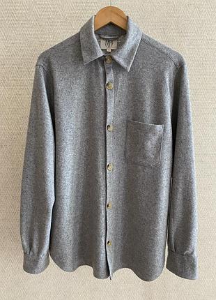 Чоловіча вовняна сорочка overshirt унісекс із фактурної тканини, нова, l
