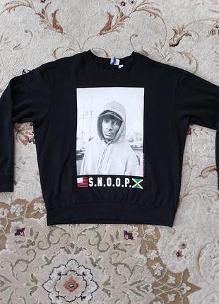Свитшот xl -2xl original h and m в коллаборации с snoop dogg идеальное состояние винтаж