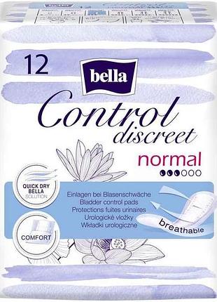 Прокладки урологические 12шт 3кр control discreet normal тм bella