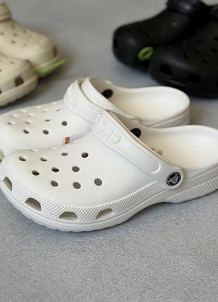 Тапки крокс crocs classic clog сабо кроксы чорные бежевые белые белый, 42-43