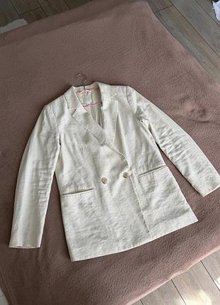 Піджак класичний жіночий h&m світло-бежевий