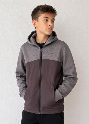 Дитяча для хлопчика 147-159 спортивна кофта на блискавці  бренда under armour