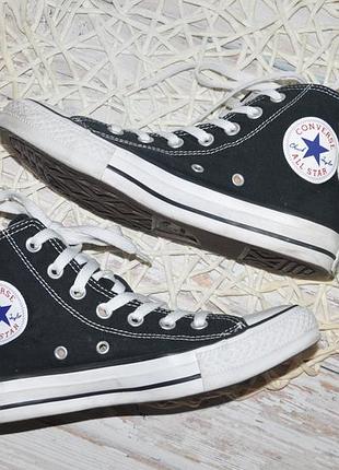 37 р фирменные кеды converse chuck taylor all star hi black оригинал